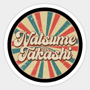 Circle Design Takashi Proud Name Birthday Anime Sticker